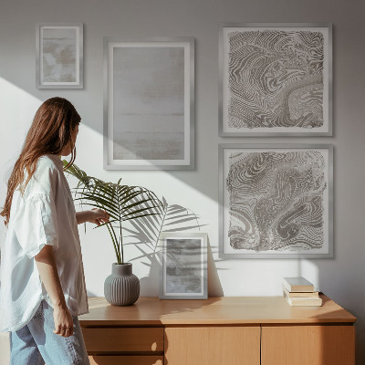 Framed photo set Worn textures modern style