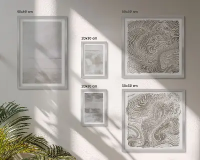 Framed photo set worn textures in a modern style
