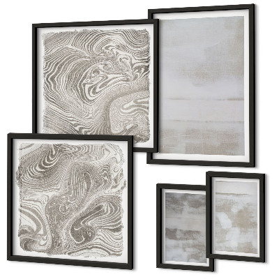 Framed photo set Worn textures modern style