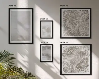 Framed photo set worn textures in a modern style