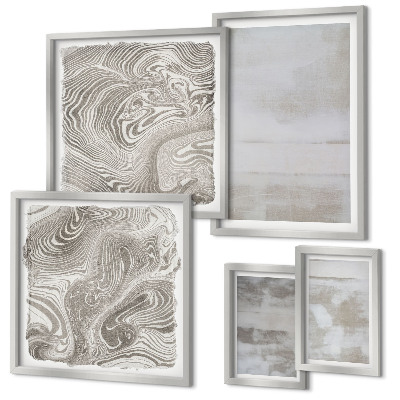 Framed photo set Worn textures modern style