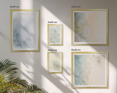 Set of 5 wall art pieces Pastel watercolors on canvas