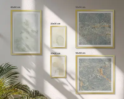 Pastel watercolor paint textures framed photo set
