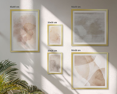Set of 5 wall art pieces Warm watercolor pastel textures