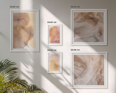 Gallery wall Warm watercolor colorful textures