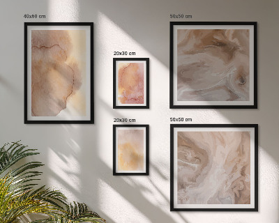 Gallery wall Warm watercolor colorful textures