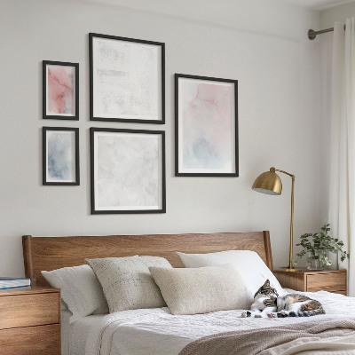 Framed photo set Pastel watercolor textures