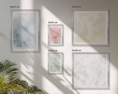 Set of 5 wall art pieces Pastel watercolors on canvas