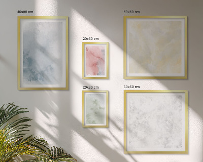 Set of 5 wall art pieces Pastel watercolors on canvas