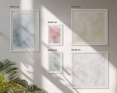 Set of 5 wall art pieces Pastel watercolors on canvas