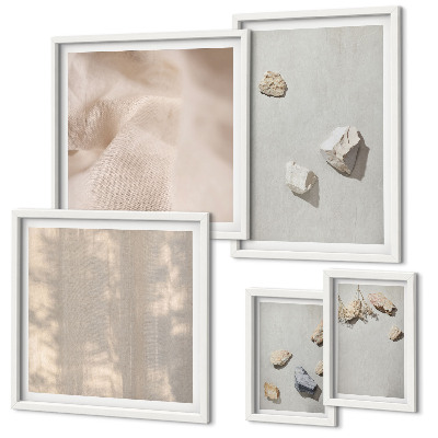 Gallery wall Boho stones beach decorations