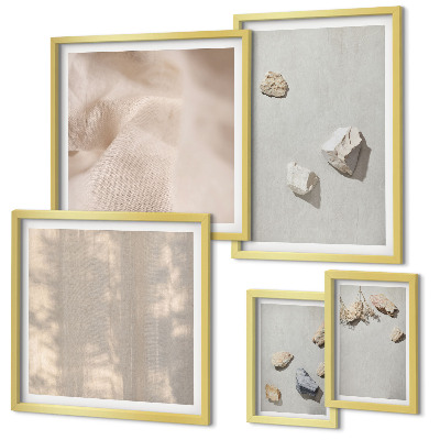 Gallery wall Boho stones beach decorations