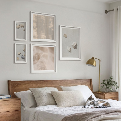 Gallery wall Boho stones beach decorations