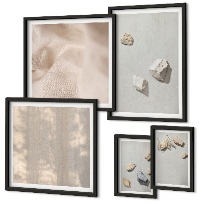 Gallery wall Boho stones beach decorations