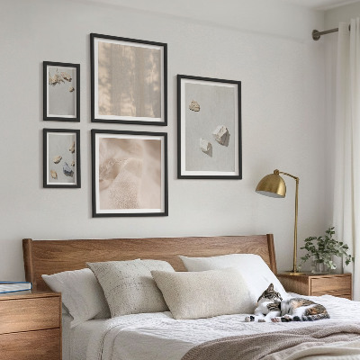 Gallery wall Boho stones beach decorations