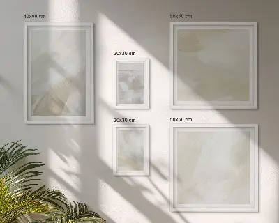 Abstract brush paint wall art set of 5 pieces