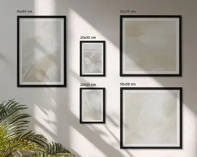 Abstract brush paint wall art set of 5 pieces