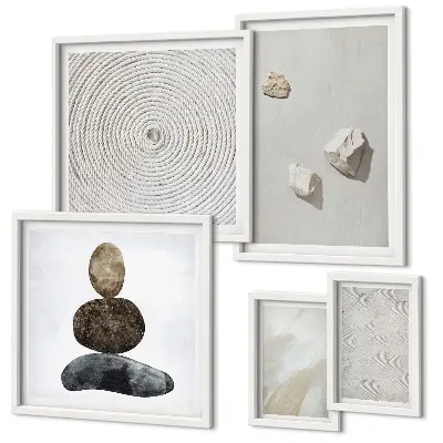 Gallery wall art modern sand stone painting