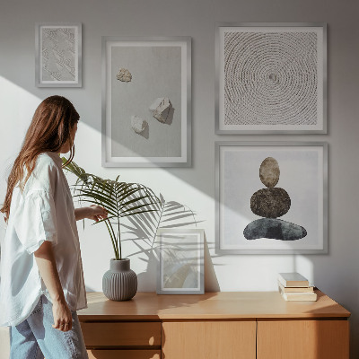 Gallery wall Sand stones modern paint