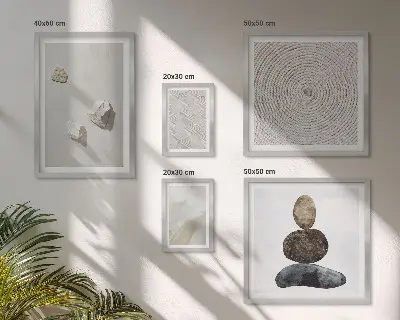 Gallery wall art modern sand stone painting