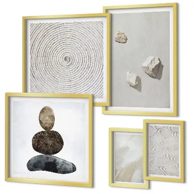 Gallery wall art modern sand stone painting