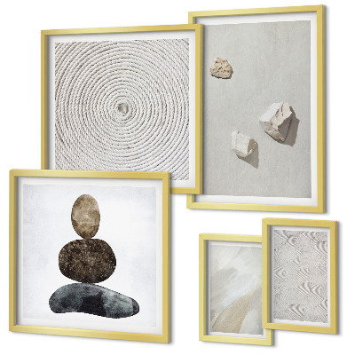 Gallery wall Sand stones modern paint