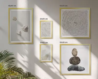 Gallery wall art modern sand stone painting
