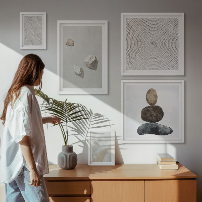Gallery wall Sand stones modern paint