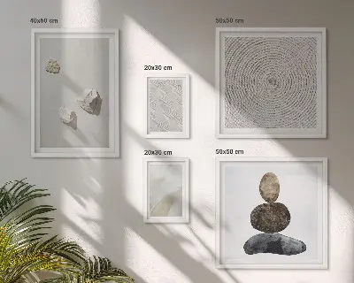 Gallery wall art modern sand stone painting