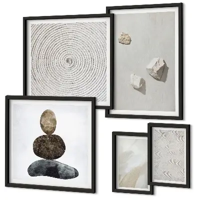 Gallery wall art modern sand stone painting