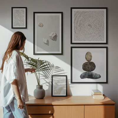 Gallery wall Sand stones modern paint