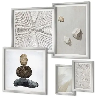 Gallery wall art modern sand stone painting