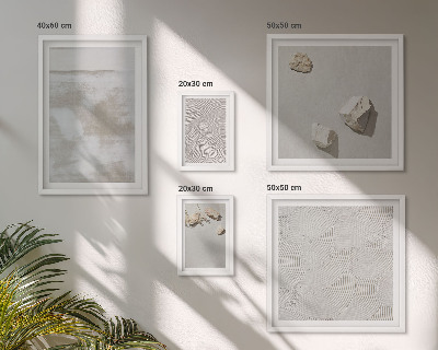 Framed photo set Sand stones boho texture