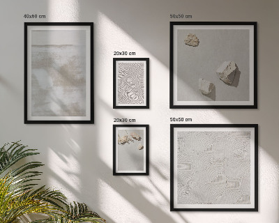 Framed photo set Sand stones boho texture