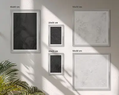 Set of 5 wall art pieces dark light glamorous marble design