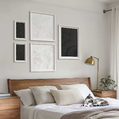 Set of 5 wall art pieces Dark light glamorous marbles