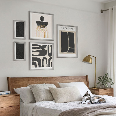 Framed photo set Abstract marble forms