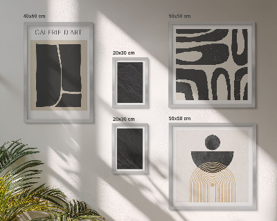 Framed photo set Abstract marble forms