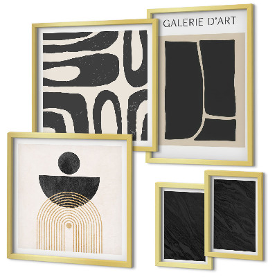 Framed photo set Abstract marble forms