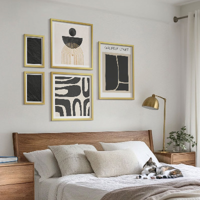 Framed photo set Abstract marble forms