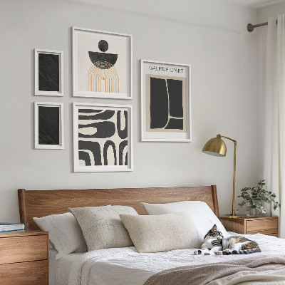 Framed photo set Abstract marble forms
