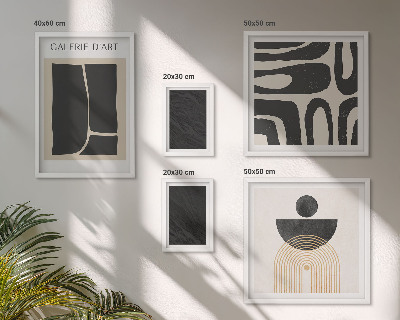 Framed photo set Abstract marble forms