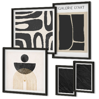 Framed photo set Abstract marble forms