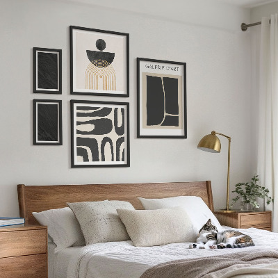 Framed photo set Abstract marble forms