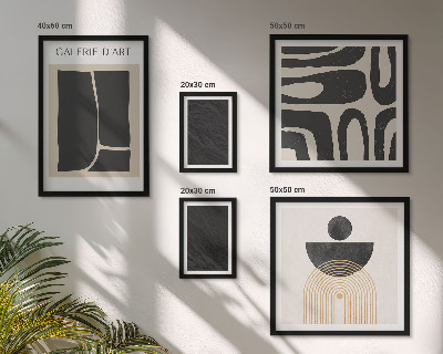 Framed photo set Abstract marble forms