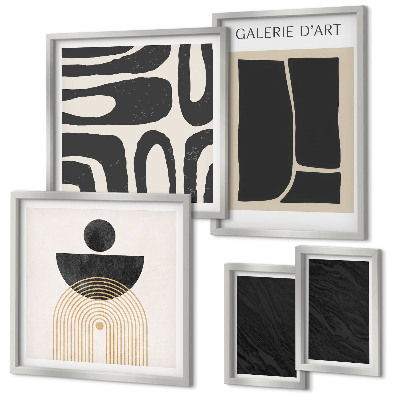 Framed photo set Abstract marble forms