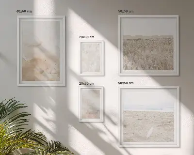 Set of 5 wall art pieces with pastel fashionable textures