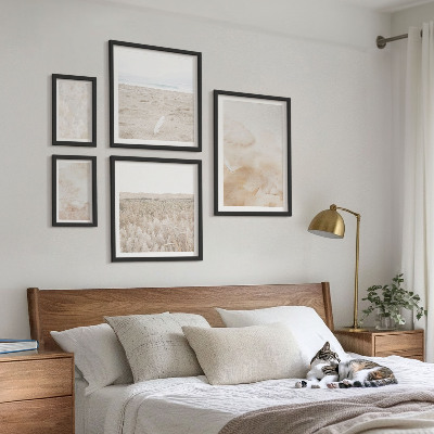 Set of 5 wall art pieces Pastel fashionable textures