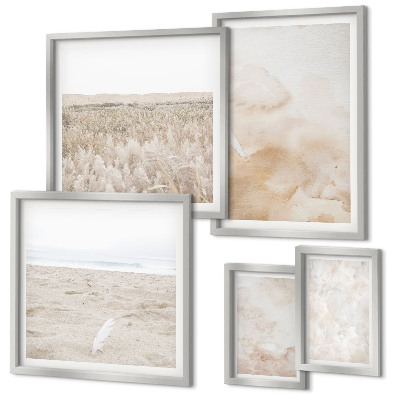Set of 5 wall art pieces Pastel fashionable textures