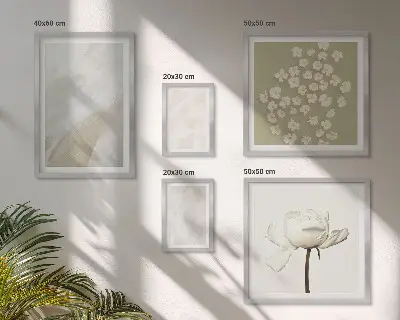 Gallery wall art set boho floral textures
